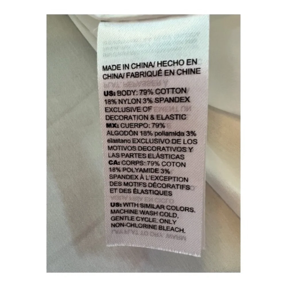 EUC Chico’s embroidered poplin blouse balloon sleeve | size 14 - Picture 9 of 10